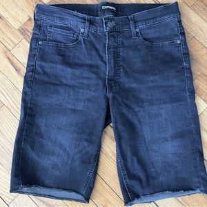 Express High-Rise Bermuda Denim Short size 12